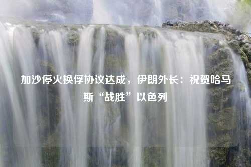 加沙停火换俘协议达成，伊朗外长：祝贺哈马斯“战胜”以色列